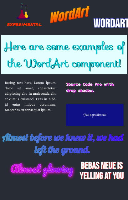 Word Art Component