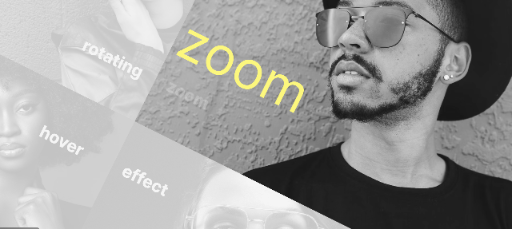 rotating zoom hover effect